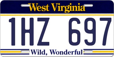 WV license plate 1HZ697