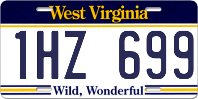 WV license plate 1HZ699
