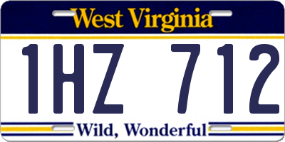 WV license plate 1HZ712