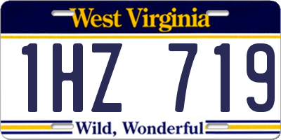 WV license plate 1HZ719