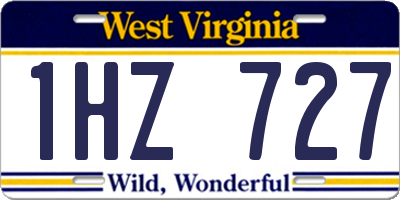 WV license plate 1HZ727