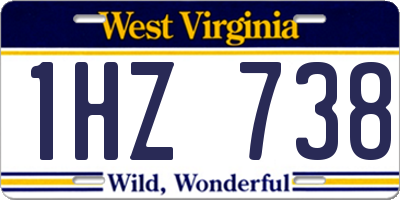 WV license plate 1HZ738