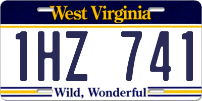 WV license plate 1HZ741