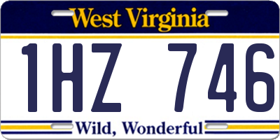 WV license plate 1HZ746