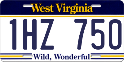 WV license plate 1HZ750