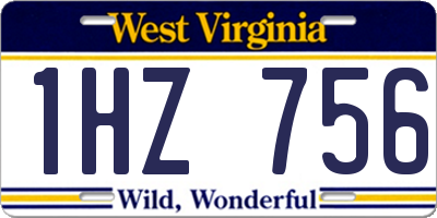 WV license plate 1HZ756