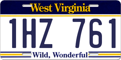 WV license plate 1HZ761