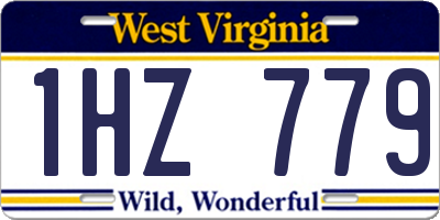 WV license plate 1HZ779
