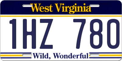 WV license plate 1HZ780
