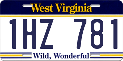 WV license plate 1HZ781