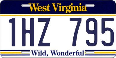 WV license plate 1HZ795