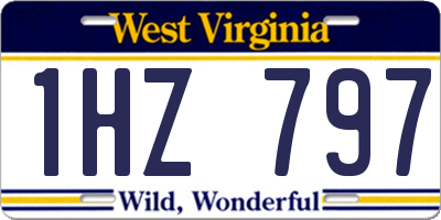 WV license plate 1HZ797