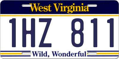 WV license plate 1HZ811
