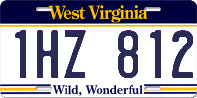 WV license plate 1HZ812