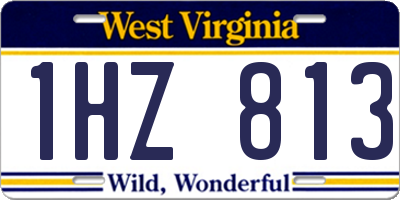 WV license plate 1HZ813
