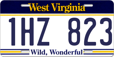 WV license plate 1HZ823