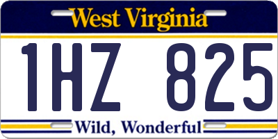 WV license plate 1HZ825