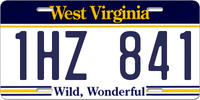 WV license plate 1HZ841