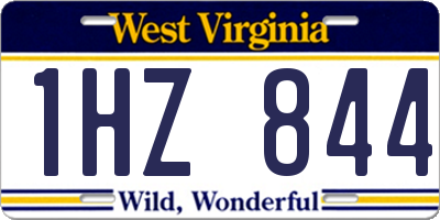 WV license plate 1HZ844