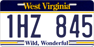 WV license plate 1HZ845