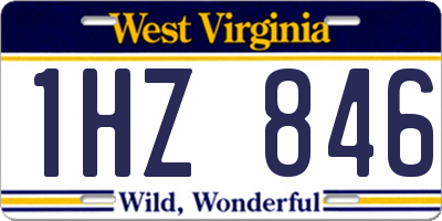 WV license plate 1HZ846