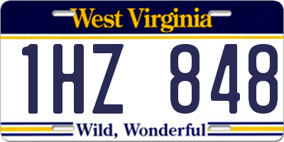 WV license plate 1HZ848