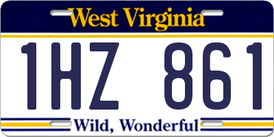 WV license plate 1HZ861