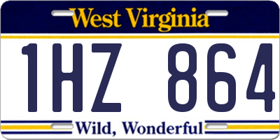 WV license plate 1HZ864