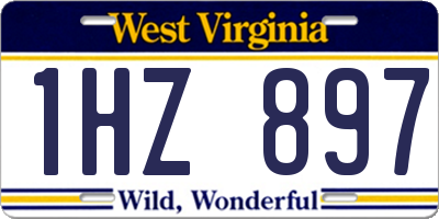 WV license plate 1HZ897