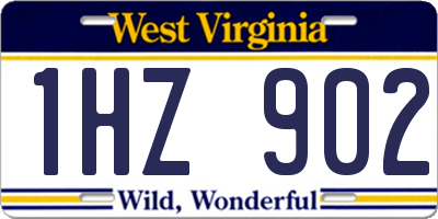 WV license plate 1HZ902