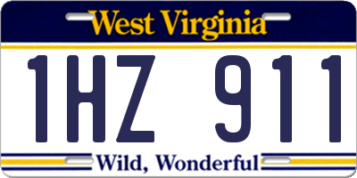 WV license plate 1HZ911
