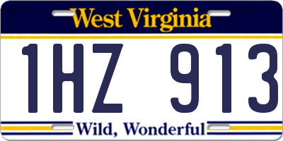 WV license plate 1HZ913