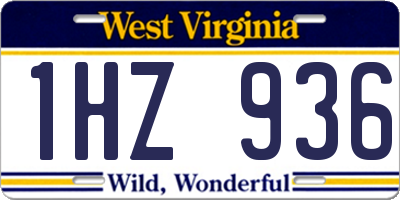 WV license plate 1HZ936