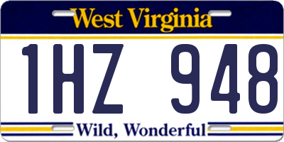 WV license plate 1HZ948