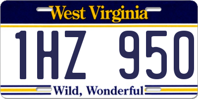 WV license plate 1HZ950