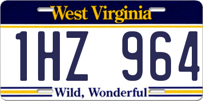 WV license plate 1HZ964