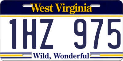 WV license plate 1HZ975