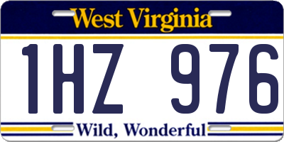 WV license plate 1HZ976