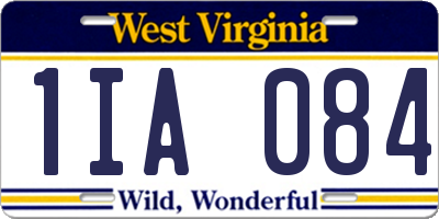 WV license plate 1IA084