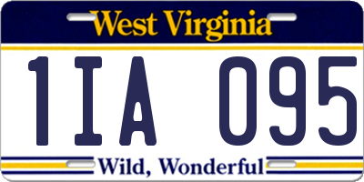 WV license plate 1IA095