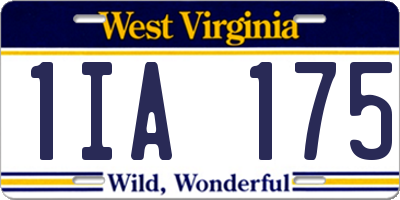 WV license plate 1IA175