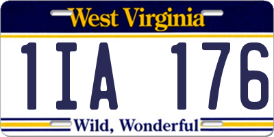 WV license plate 1IA176