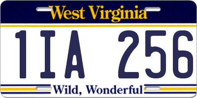 WV license plate 1IA256