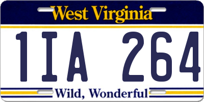 WV license plate 1IA264
