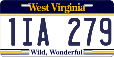 WV license plate 1IA279