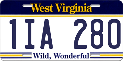 WV license plate 1IA280
