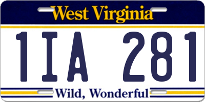 WV license plate 1IA281