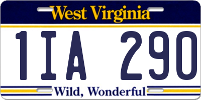 WV license plate 1IA290
