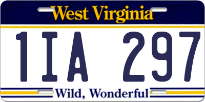 WV license plate 1IA297