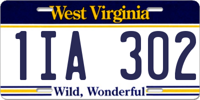 WV license plate 1IA302
